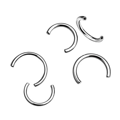 Titanium Internally Threaded Horseshoe Circular Barbell Pins