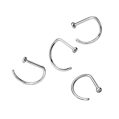 Implant Grade Titanium D Shaped Flat Top Nose Hoop