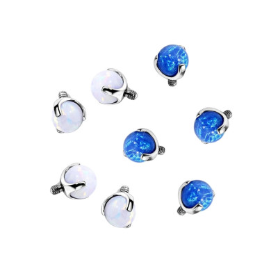 Top Boule Opale Sertie en Griffes en Titane Grade Implant Filetage Interne