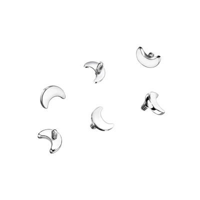 Implant Grade Titanium Internally Threaded Flat Crescent Moon Top