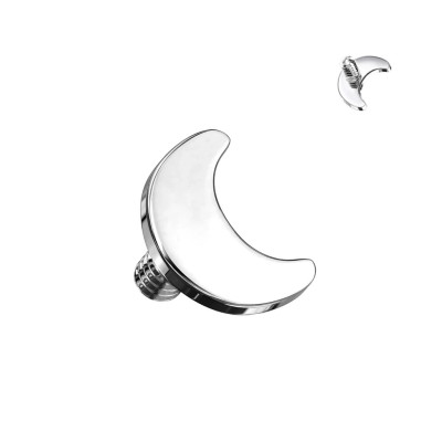 Implant Grade Titanium Internally Threaded Flat Crescent Moon Top