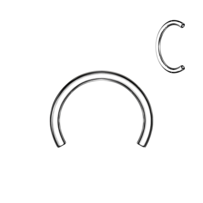 Titanium Internally Threaded Horseshoe Circular Barbell Pins