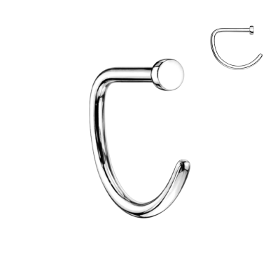 Implant Grade Titanium D Shaped Flat Top Nose Hoop