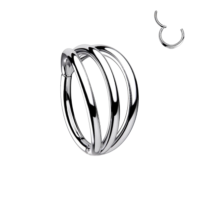 Implant Grade Titanium Hinged Segment Triple Hoop Ring