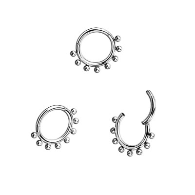 Implant Grade Titanium Sphere Lined Hinged Segment Hoop Ring