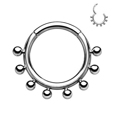 Implant Grade Titanium Sphere Lined Hinged Segment Hoop Ring