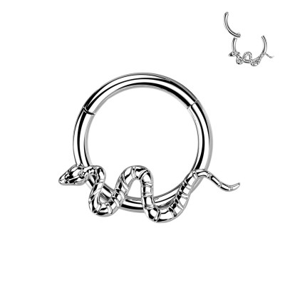 Implant Grade Titanium Hinged Segment Hoop Ring With Snake