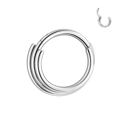 Implant Grade Titanium Triple Graduated Band Stacked Hinged Segment Hoop Ring