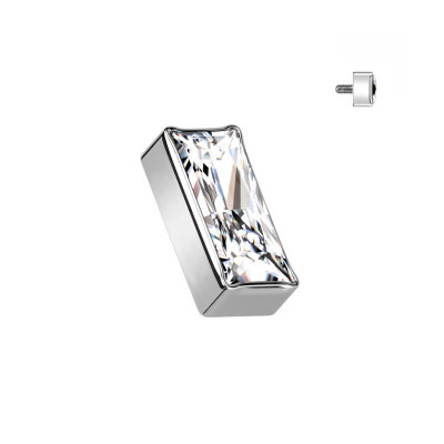 Implant Grade Titanium Internally Threaded Rectangular CZ Top