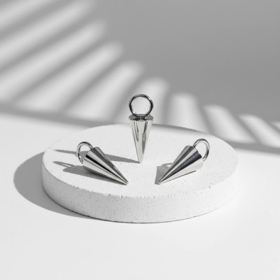 Implant Grade Titanium Dangle Cone Charm for Hoops