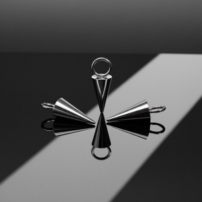 Implant Grade Titanium Dangle Cone Charm for Hoops