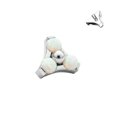 Top Trinity de Opalas em Triângulo de Titânio Grau Implante com Rosca Interna