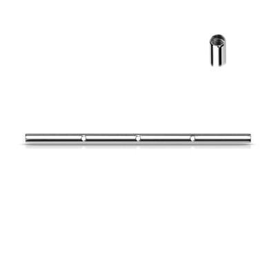 Barra de Titânio Grau Implante com Rosca Interna e 3 Orifícios na Barra