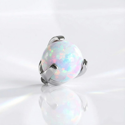 Top Boule Opale Sertie en Griffes en Titane Grade Implant Filetage Interne