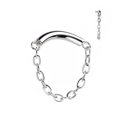 Implant Grade Titanium Internally Threaded Chain Linked Curved Bar