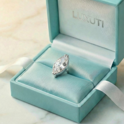 Implant Grade Titanium Internally Threaded Marquise CZ Top