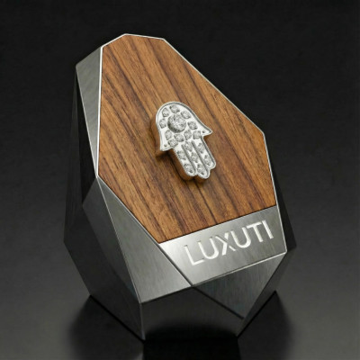 Implant Grade Titanium Internally Threaded Hamsa Pave CZ Top