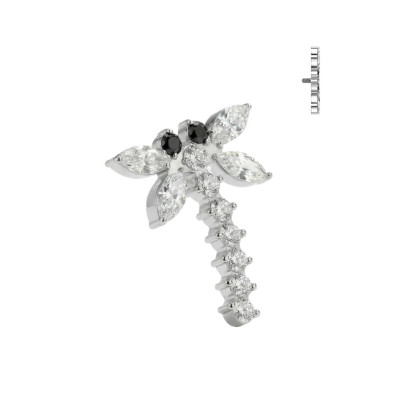 Implant Grade Titanium Internally Threaded CZ Dragon Top