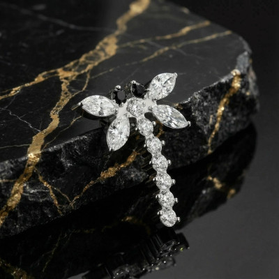 Top de Zircônias em Libélula de Titânio Grau Implante com Rosca Interna