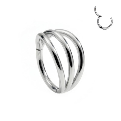 Implant Grade Titanium Hinged Segment Triple Hoop Ring