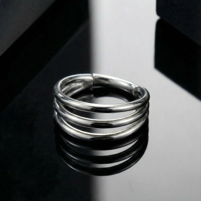 Implant Grade Titanium Hinged Segment Triple Hoop Ring