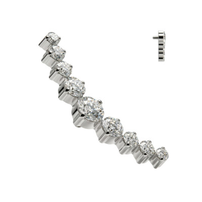 Implant Grade Titanium Internally Threaded 9 CZ Curved Top