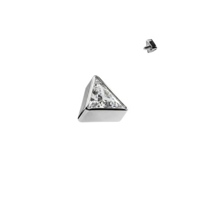 Top Zircônia Triangular em Bisel de Titânio Grau Implante com Rosca Interna