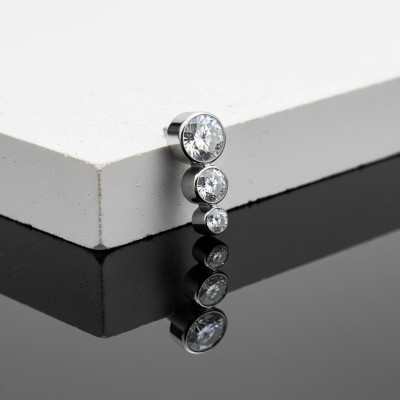 Implant Grade Titanium Internally Threaded Top With 3 Descending CZs