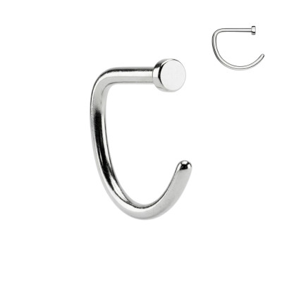 Argola para Nariz de Topo Plano em Formato de D de Titânio Grau Implante