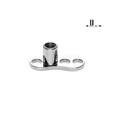 Implant Grade Titanium Internally Threaded 3 Hole Dermal Anchor