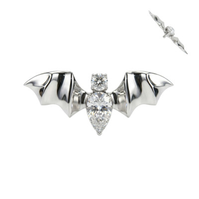 Implant Grade Titanium Internally Threaded Top With 2 CZ Bat