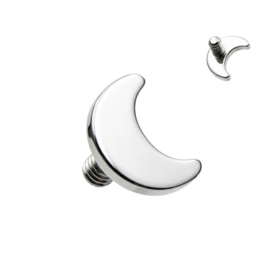 Implant Grade Titanium Internally Threaded Flat Crescent Moon Top