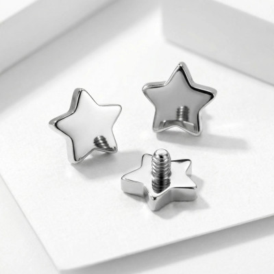 Top Estrela Plana de Titânio Grau Implante com Rosca Interna