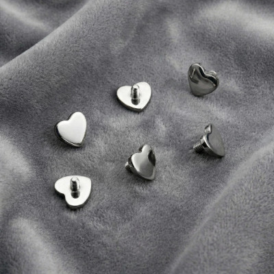 Implant Grade Titanium Internally Threaded Flat Heart Top