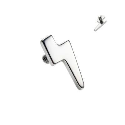 Implant Grade Titanium Internally Threaded Flat Lightening Bolt Top