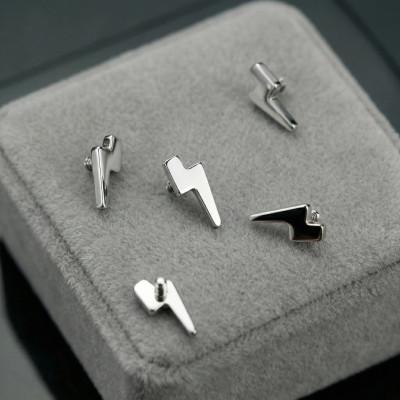 Implant Grade Titanium Internally Threaded Flat Lightening Bolt Top