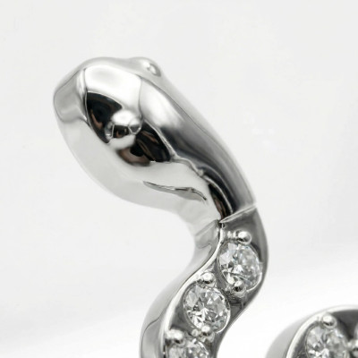 Top Pavé de Circonitas en Serpent de Titane Grade Implant avec Filetage Interne