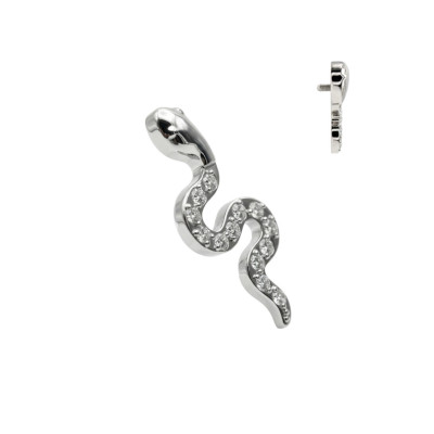 Top Pavé de Circonitas en Serpent de Titane Grade Implant avec Filetage Interne