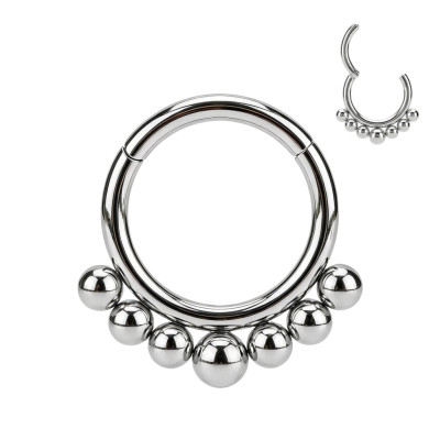 Implant Grade Titanium Hinged Segment Hoop Ring With Outer Graduated Balls