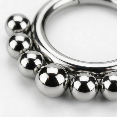 Implant Grade Titanium Hinged Segment Hoop Ring With Outer Graduated Balls