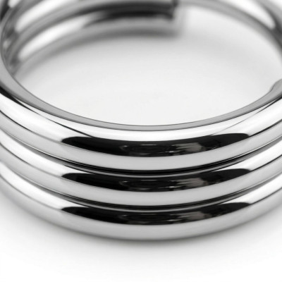Implant Grade Titanium Hinged Segment Hoop Rings with Triple Layered Hoops