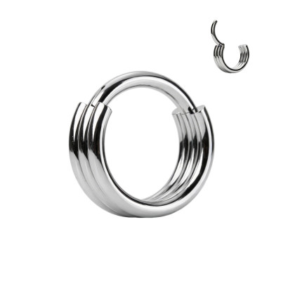 Argola Segmentada com Dobradiça com Tripla Argola Empilhada de Titânio Grau Implante