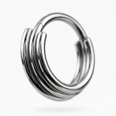Implant Grade Titanium Triple Graduated Band Stacked Hinged Segment Hoop Ring