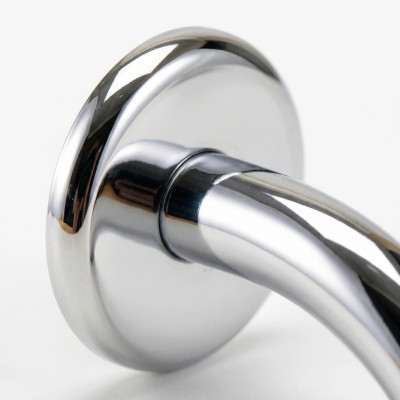 Gioiello per piercing in titanio di grado per impianti con filettatura interna, post a schiena piatta curvo